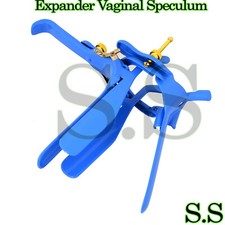 Blue Coated Lletz 4 Way Expander Vaginal Speculum Large Gynecology DS-1504