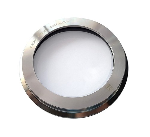 Tri Clamp End Cap Sight Glass 316 Stainless with Borosilicate Glass (4") 4" - 第 1/6 張圖片