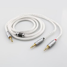Hi-End Pure Silver Wire HIfiman Headphone Upgraded Cable 4.4mm Plug to 2x 3.5mm