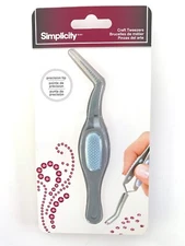 NIP Simplicity Reverse Grip Angled Precision Tip Craft Tweezers