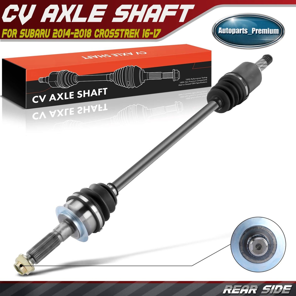 Rear CV Axle Assembly for Subaru 2014-2018 Crosstrek XV Crosstrek