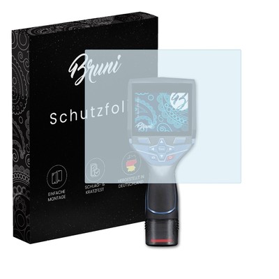Bruni 2x Folie für Bosch GTC 400 C Schutzfolie Displayschutzfolie