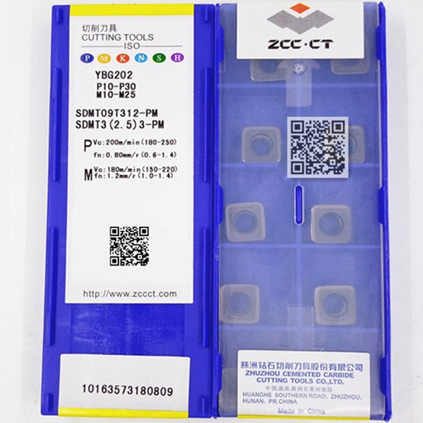 ZCC.CT SDMT09T312-PM YBG202 SDMT32.53 SDMT09T312 CNC carbide
