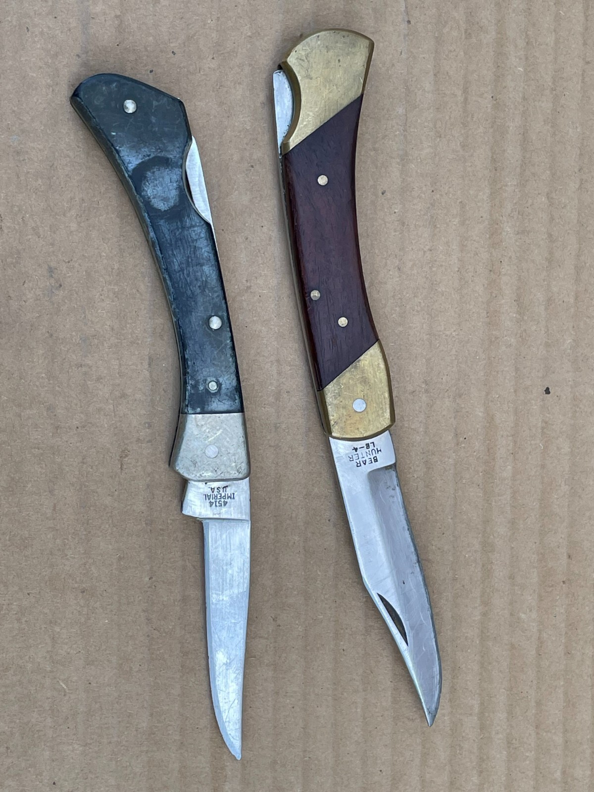 Bear Hunting LB4 Pocket Knife Solingen Stainless 440 & Frontier Knife