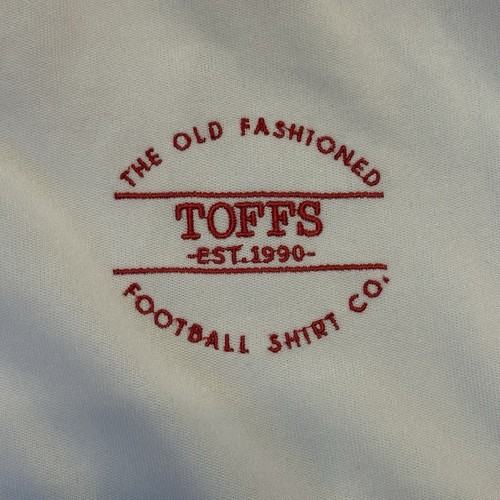 Toffs The Old Fashioned Football Shirt Co. - White/Red Track Top Jacket (Large) - Picture 2 of 7