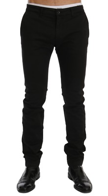 Gianfranco GF FERRE Hose Hose schwarz Baumwolle Stretch Chino IT54/W40 UVP 340 $