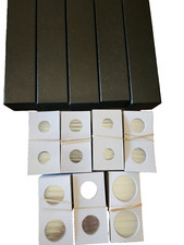 5 2x2x9 Black Storage Boxes 500 2x2 Guardhouse Mylar Assorted Coin Holder Flips