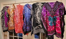 Short Beach Caftan One Size Kaftan Robe,MuuMuu-Viscose-Choice