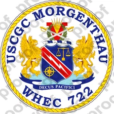 STICKER USCGC WHEC 722 MORGENTHAU