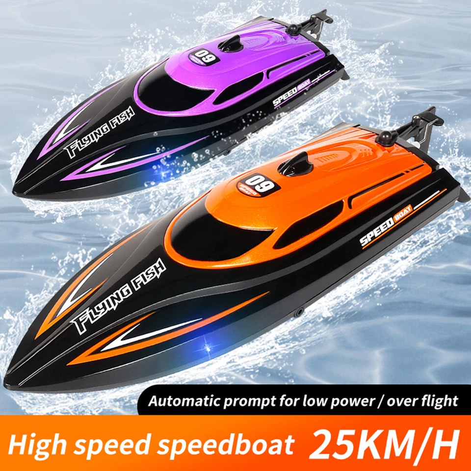 RC Boat HJ812 Speedboat 2.4G 10km/h-25km/h Racing Boat Remote Control Speedboat - Bild 2 von 4