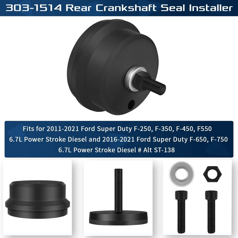 Herramienta de instalación de sello de cigüeñal trasero 303-1514 6,7 L para Ford Super Duty F250-F750 Foto 3 de 4