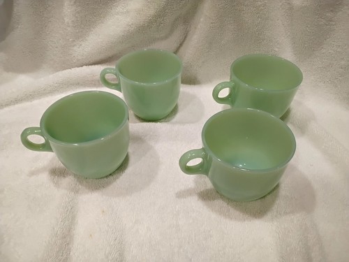 4 Fire King Jadeite C Handle Mug Cup Restaurant Ware - Picture 3 of 3