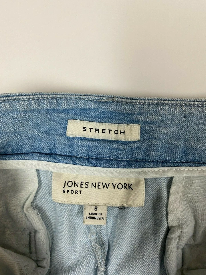 Шорты женские Jones New York 6 синие бермудские эластичные - Изображение 2 из 4