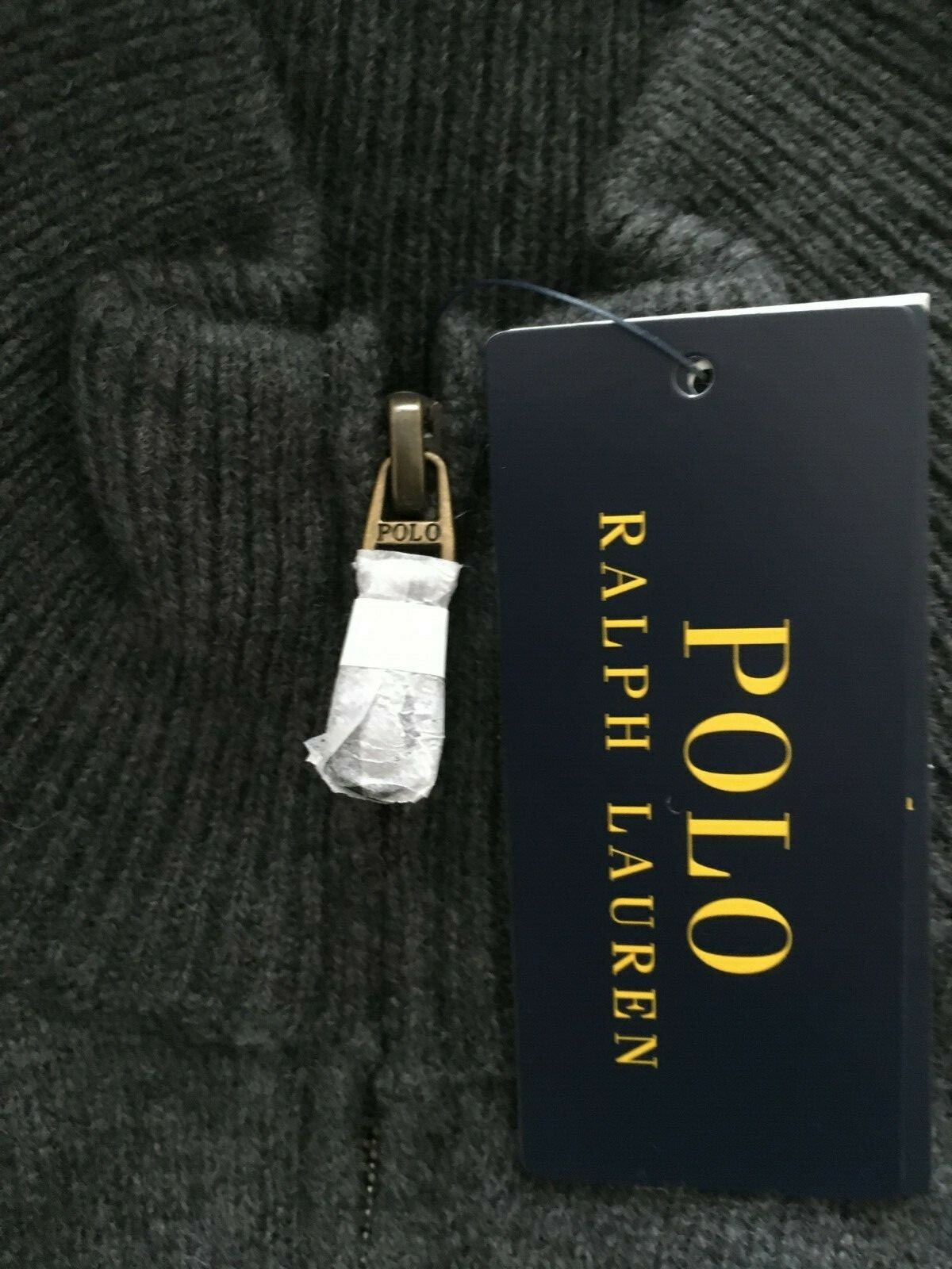 Polo Ralph Lauren Grey Heather Wool Zip Neck Jumper RRP £175.00 image 6