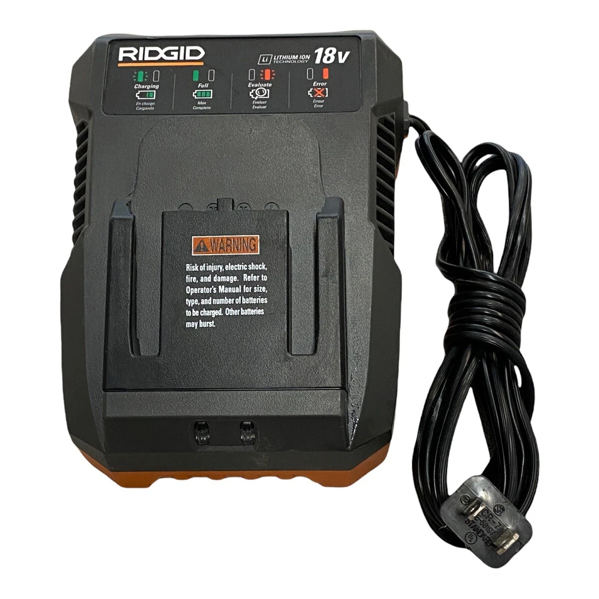 RIDGID TOOLS R86092 18V Battery Charger ROC026767 eBay