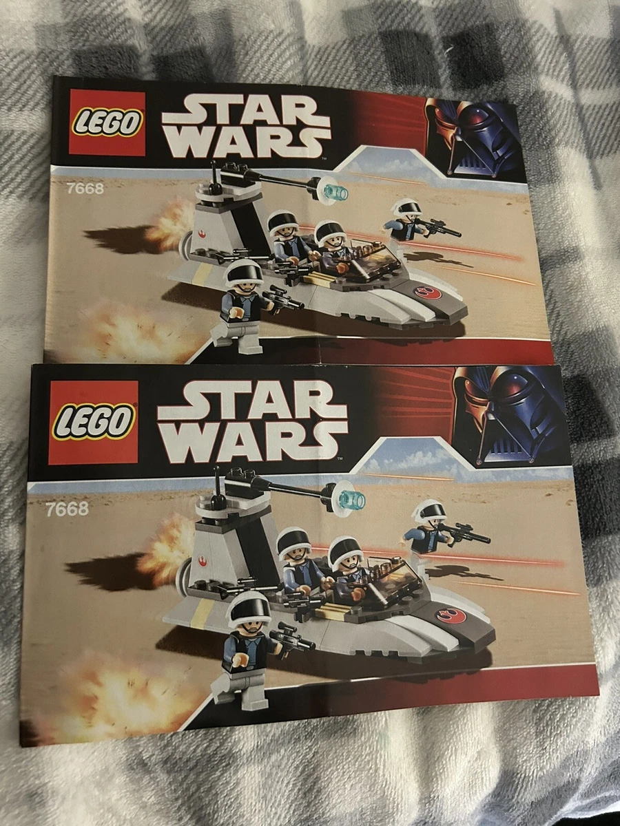 LEGO STAR WARS 7668 REBEL SCOUT SPEEDER INSTRUCTION MANUAL ONLY LOT OF 2