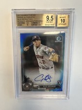 2017 BOWMAN CHROME BLUE REFRACTOR ALEX BREGMAN ROOKIE AUTO /150 BGS 9.5 GEM MINT