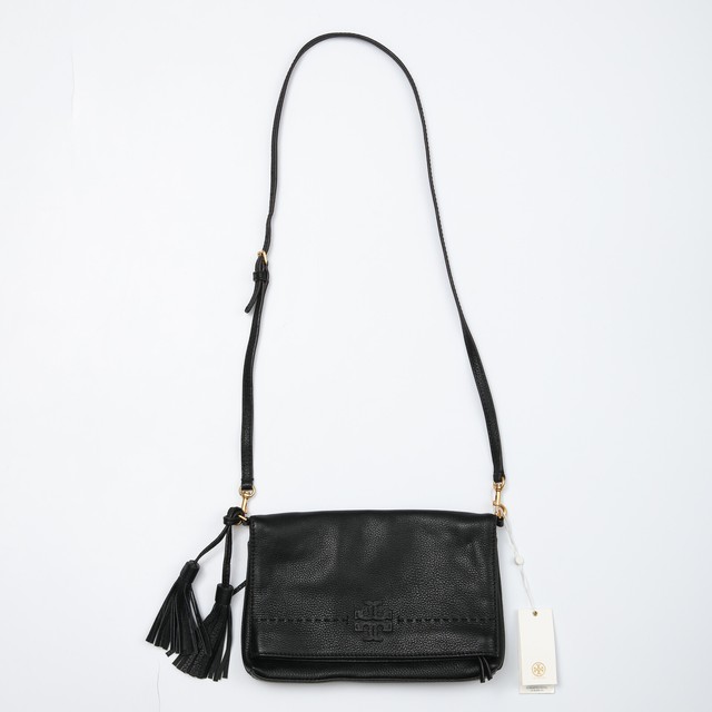 black fold over crossbody bag