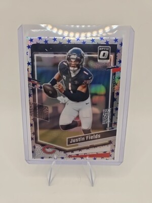 2023 Donruss Optic Justin Fields Blue Stars Prizm #36 Bears Steelers SP