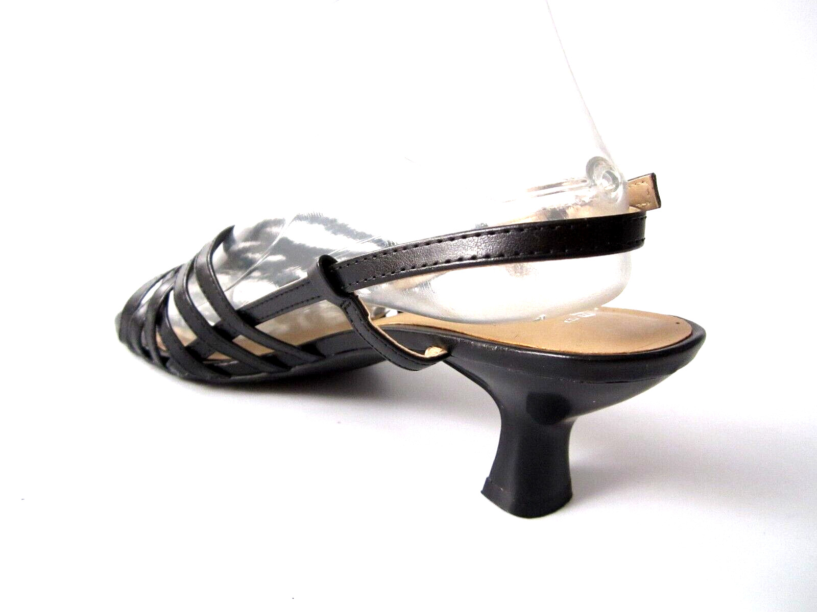 Basic Editions black Slingback  Sandal strappy Bu… - image 11