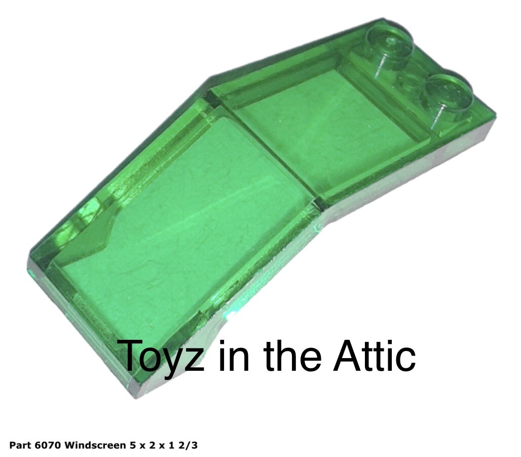 Lego 1x 6070 Trans-Green Windscreen 5 x 2 x 1 2/3 6852 | eBay