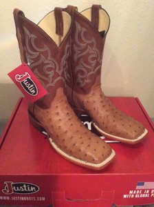 botas justin de avestruz