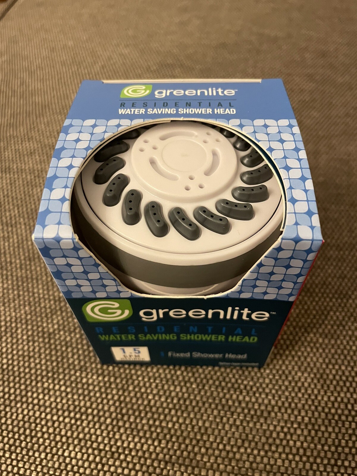 Greenlite Residential Water Saving Shower Head 1.5 GPM Maximum Teflon