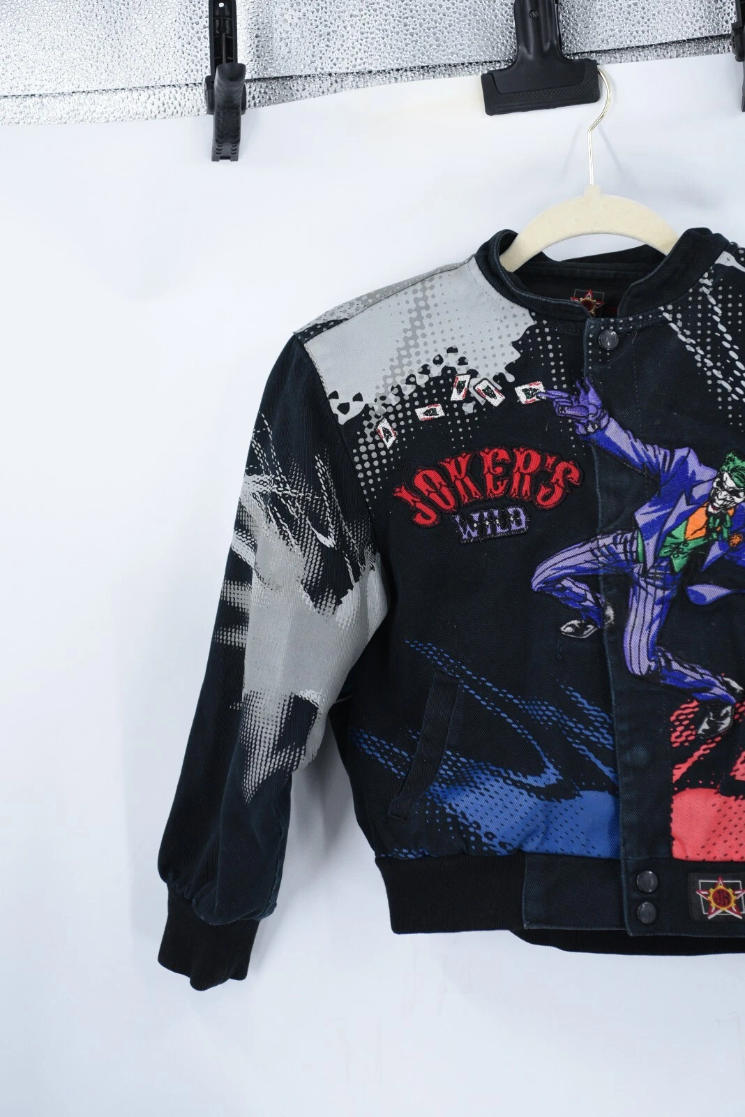Batman Joker Jeff Hamilton Youth Medium Baseball Jacket