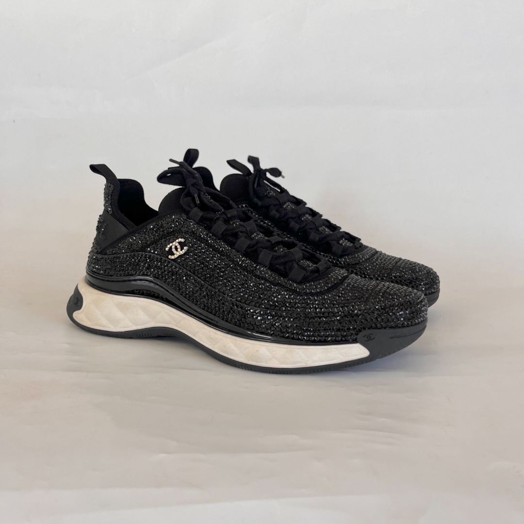 靴 Itami CHANEL 41 Chanel Multicolor Tweed Sneakers - Size 41 ○ Labellov