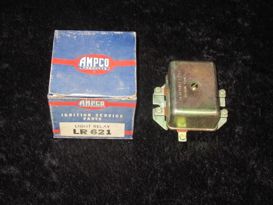 NOS 1935-1939 Ford 6 Volt Positive Ground AMPCO Dual Headlamp Relay - Изображение 4 из 4