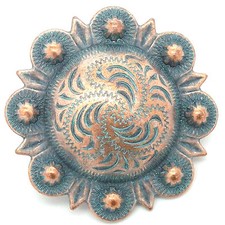 Berry Concho Antique Copper Patina All Metal 1" 7862-90