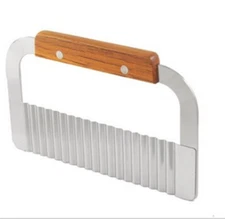 New Potato Chip Dough Vegetable Crinkle Wavy Cutter Knife Stainless Steel Tool
