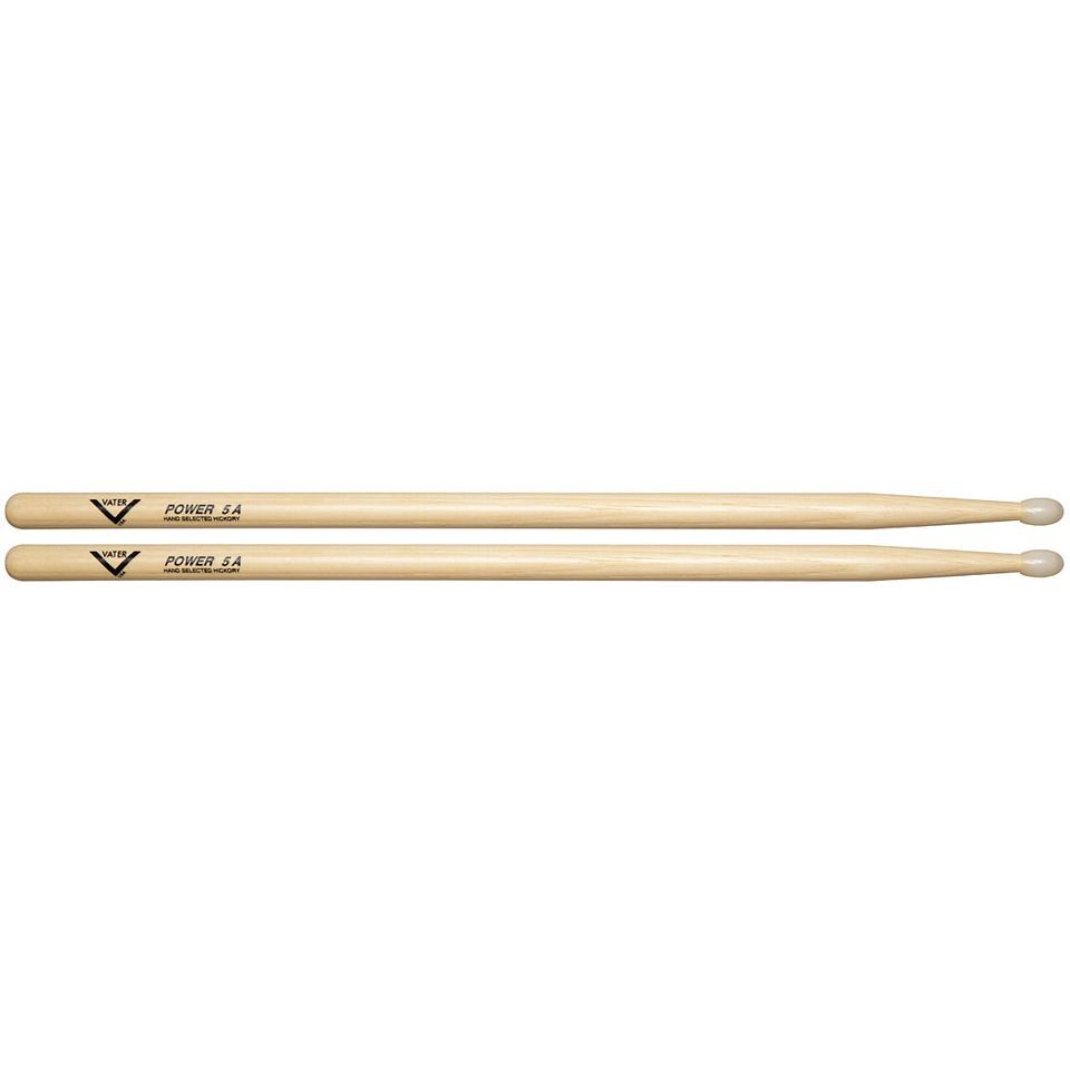 Барабанные палочки Vater American Hickory VHP5AN Power 5A (нейлоновые) Schlagzeug 
