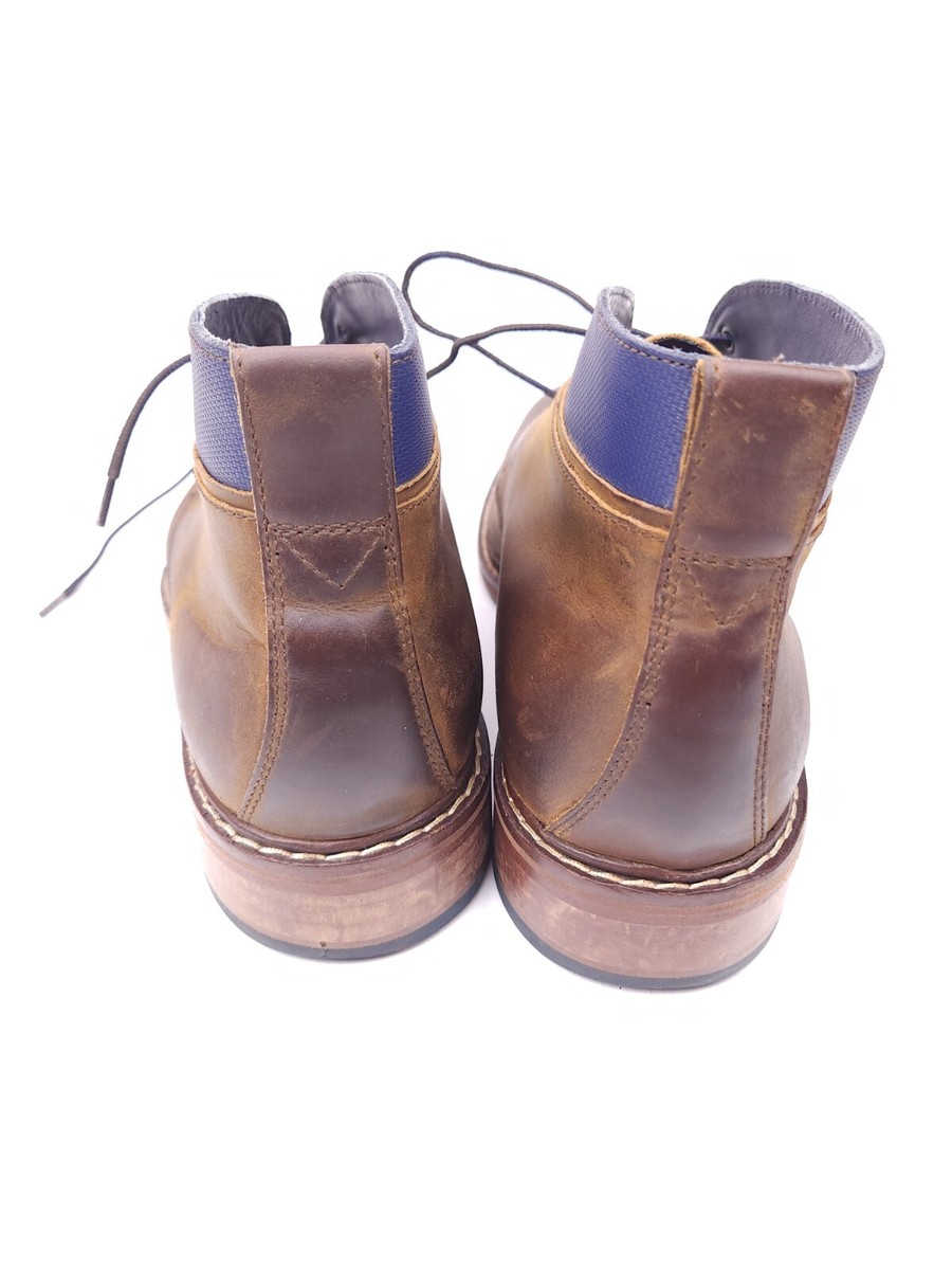 Cole Haan Colton Men's Size 11.5 M Chukka Brown Leather Blue Band Boots  C11771 | eBay