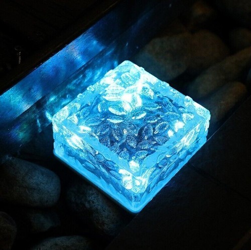 LED Solar Ice Brick Light Floor Tile Lamp Garden Landscape Underground Light - Picture 4 of 22