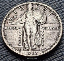 USA . Quarter Dollar 1918 Philadelphia