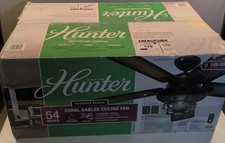 Hunter Fan 54 in Outdoor Ceiling Fan LED Light and Remote Control Model: 59280