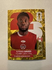 Panini FIFA World Cup 2026 Alphonso Davies #CAN 3 Gold Crumple Parallel Sticker