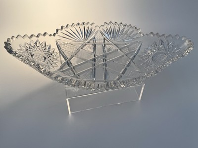 Antique ABP Cut Glass Ice Cream Tray Fry