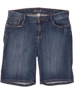Eddie Bauer Damen Boyfriend Denim Shorts US 10 Large W32 blau Baumwolle BJ08
