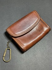 Vtg Coach multifunction Purse Wallet Coin 7219 Brown leather Keychain 90s Retro