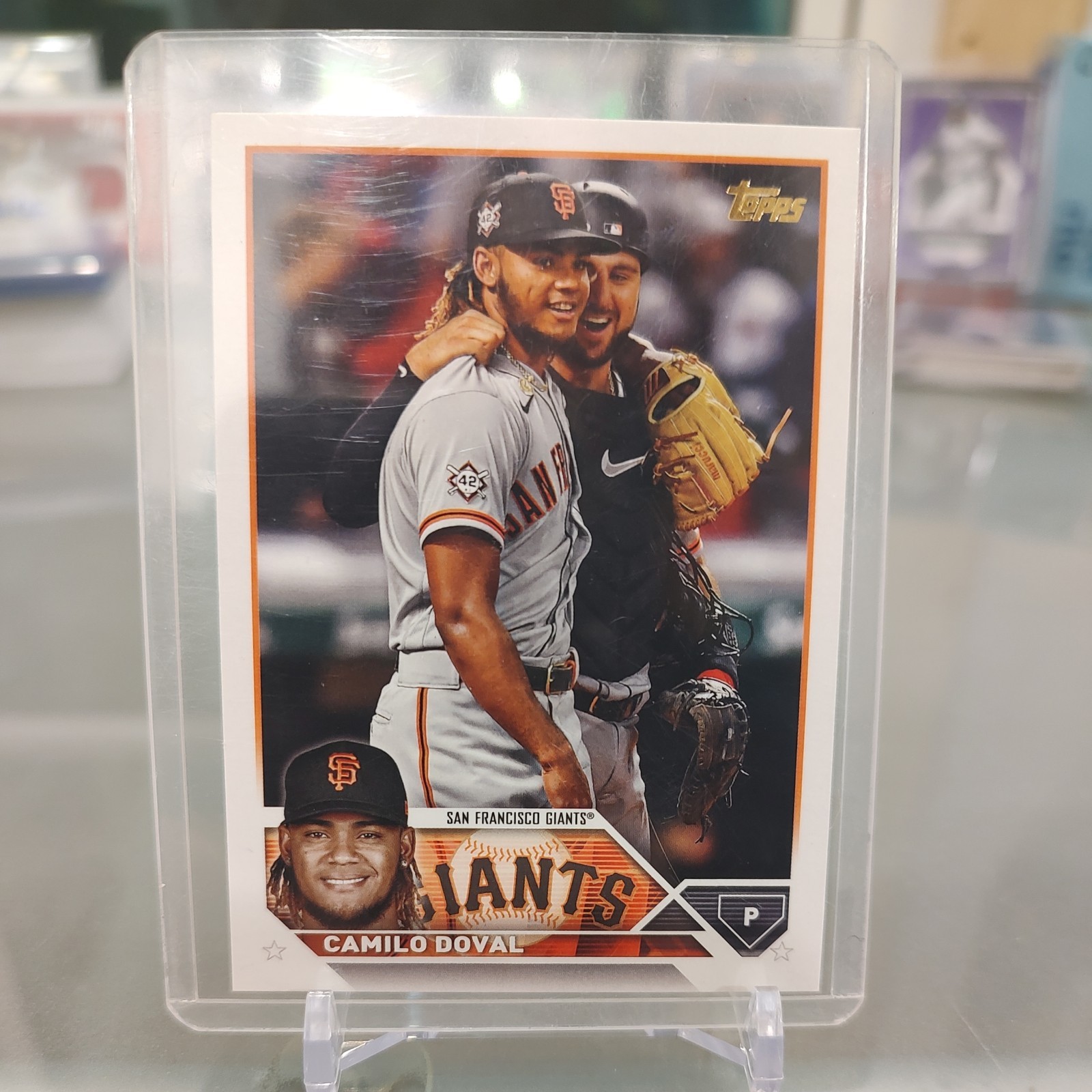 2023 Topps Series 1: Camilo Doval #262  - SSP Image Variation Golden Mirror