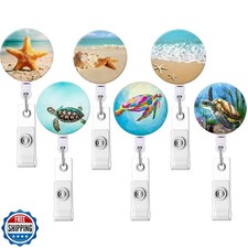 Badge Reel Retractable Badge Holder Carabiner with Alligator Clip On ID Card