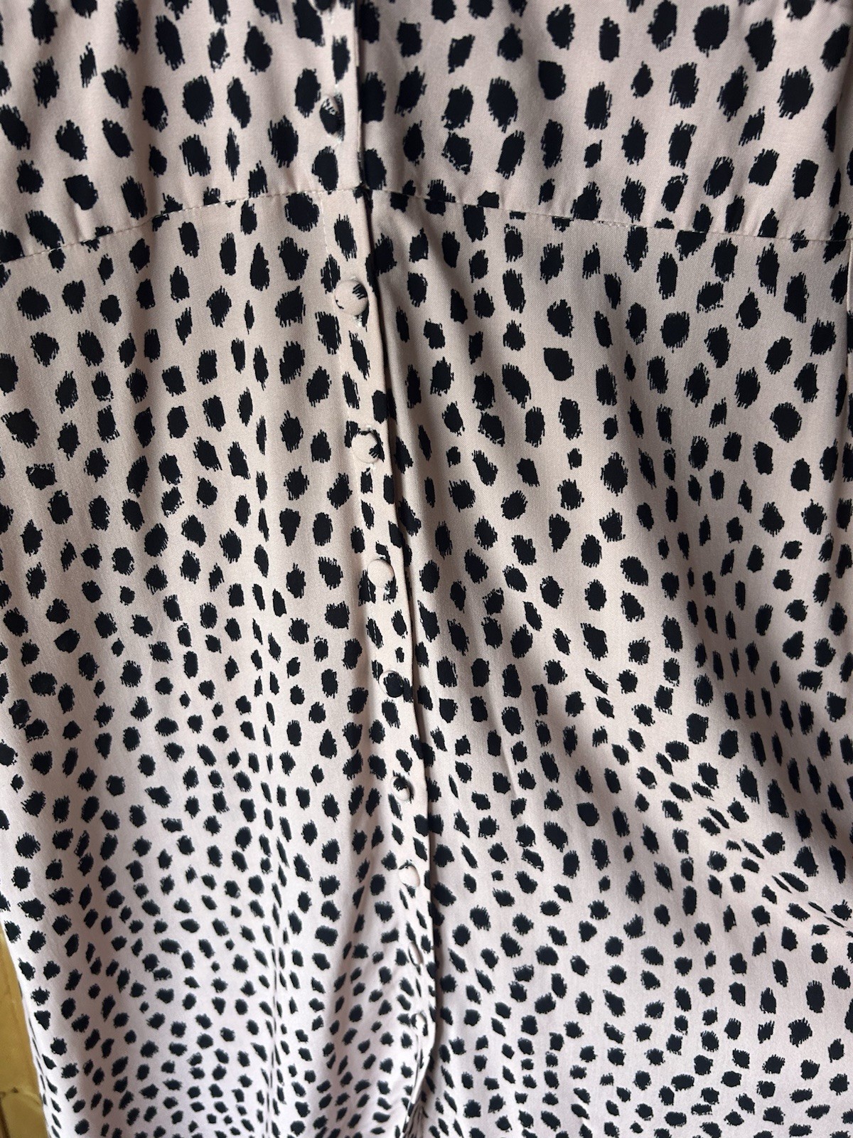 Women Nobody's Child pink dalmatian/leopard-print V-neck dress, size 12 image 6