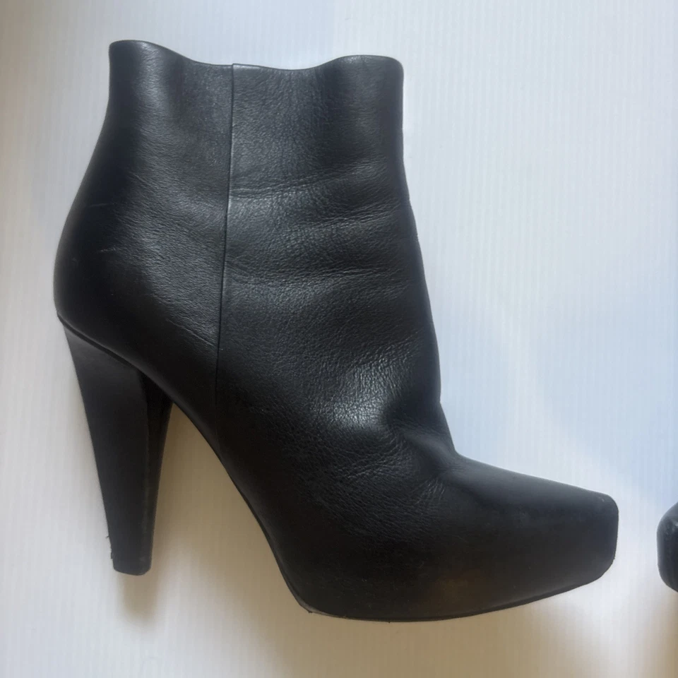 Botines Proenza Schouler de cuero negro con tacón alto talla 38 Foto 2 de 4