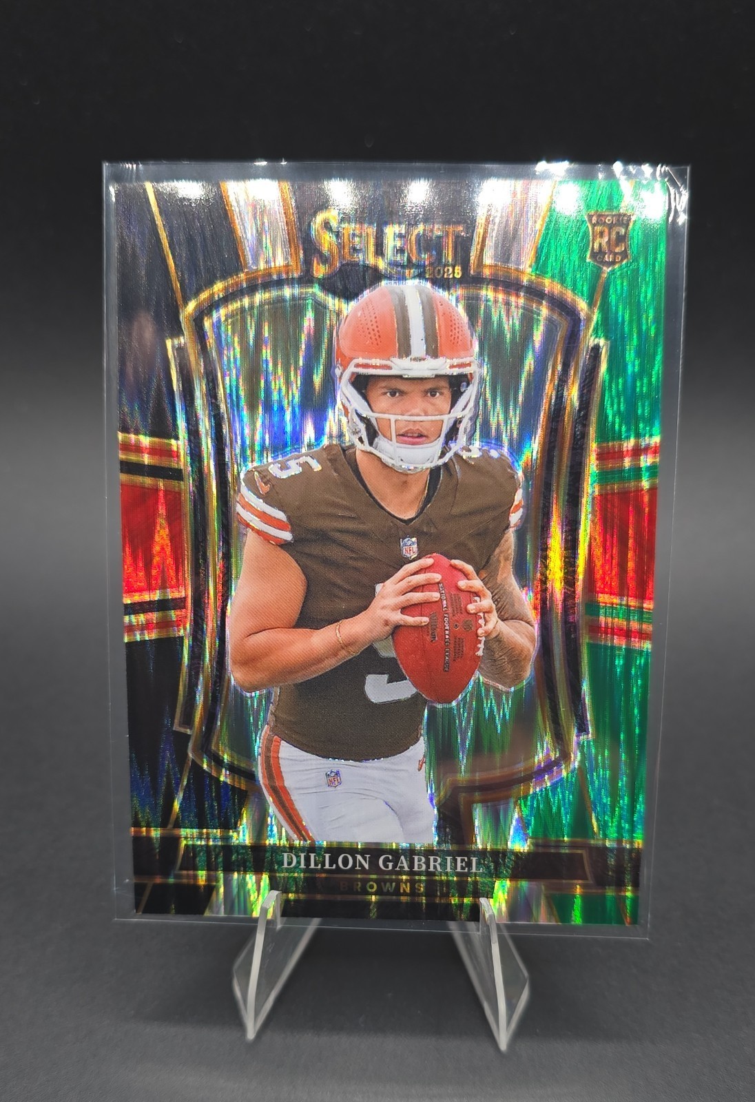 2025 Panini Select - Premier Level Dillon Gabriel #154 Black & Green Shock Prizm