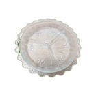 Clear Macerini Barroco Bubble Lace Ice Bark 3 Part Divide Dish Scalloped Edge8.5 — photo 2