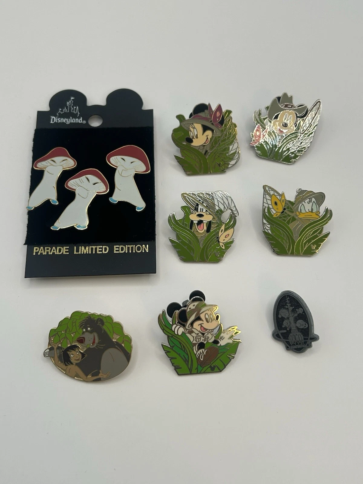 Disney Pins Mushrooms Fantasia Catching Butterflies Mickey Mouse Jungle Book
