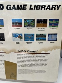 Atari 7800 Video Game Console & Controllers Game TESTED Papers Manuals Vintage