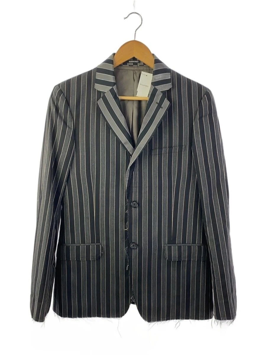 Alexander McQueen — Alexander McQueen Raw cut collar tailored jacket Long Sleeve Size 48 Wool Gray